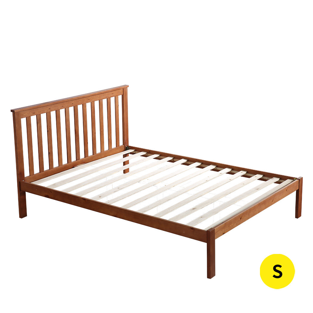 Levede Premium Pine Wood Kids Children Bed Frame Mattress Platform Single Size