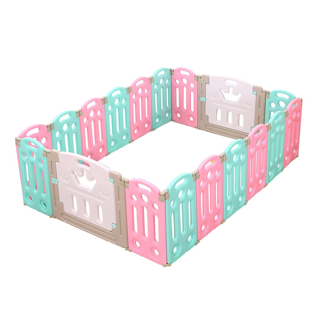 BoPeep Kids Playpen Baby Safety Gates Kid Play Pen Toddler Fence Room 14 Panels