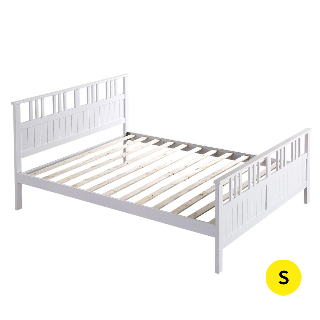 Levede Premium Pine Wood Kids Children Bed Frame Mattress Platform Single Size