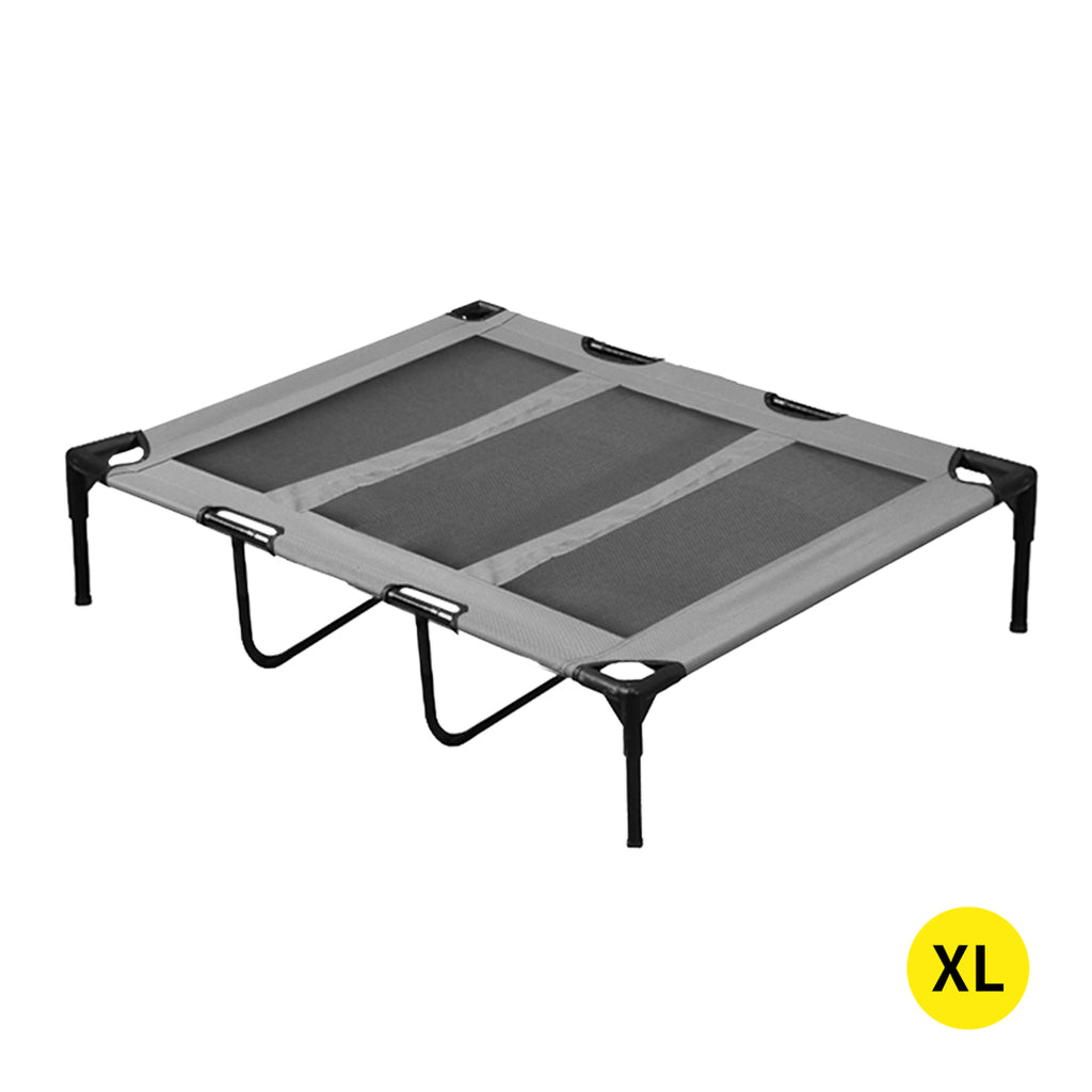 PaWz Heavy Duty Pet Bed Trampoline Dog Puppy Cat Hammock Mesh  Canvas XL Grey