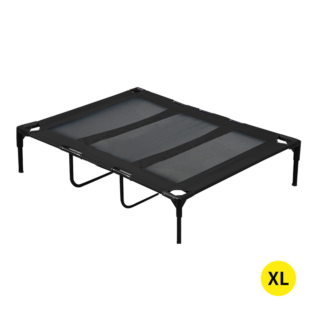 PaWz Heavy Duty Pet Bed Trampoline Dog Puppy Cat Hammock Mesh  Canvas XL Black