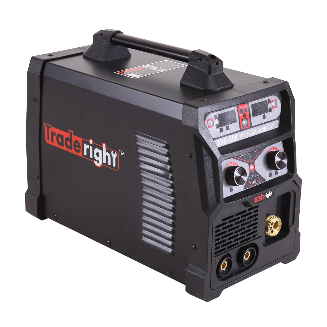 Traderight 200Amp Welder MIG ARC MAG Welding Machine Gas / Gasless Portable