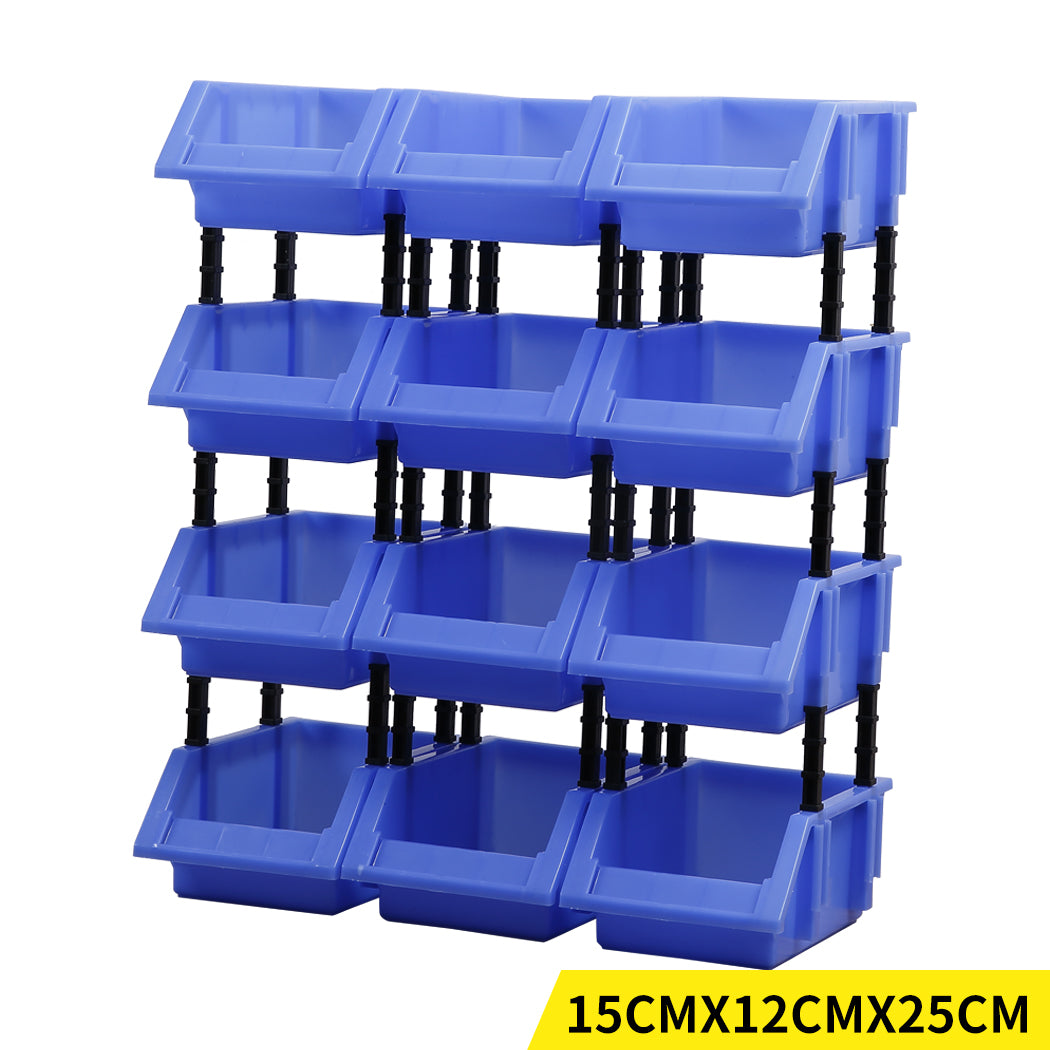 6 Plastic Parts Tools Spare Parts Storage Bins Boxes Organizer Warehouse Garage