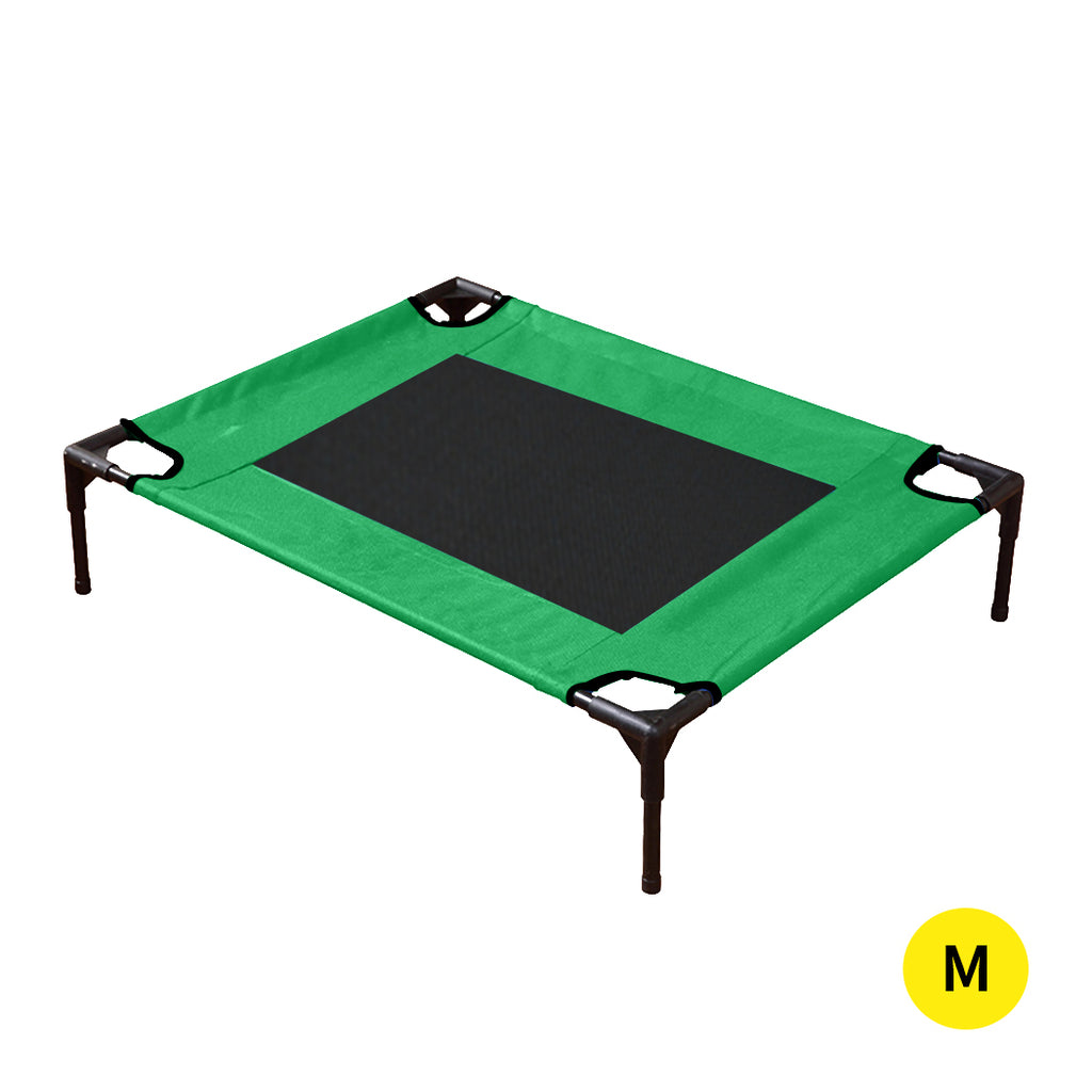PaWz Heavy Duty Pet Bed Trampoline Dog Puppy Cat Hammock Mesh  Canvas M Green