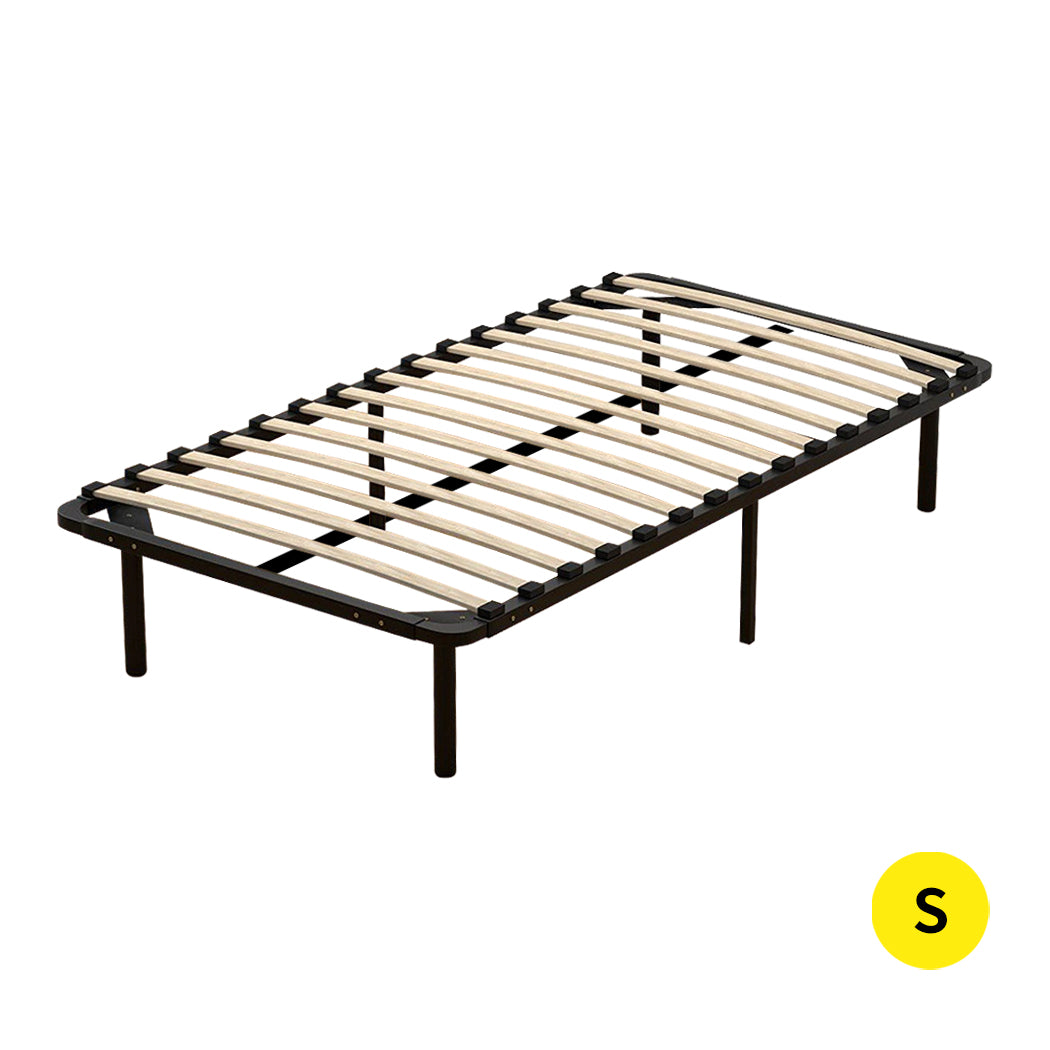 Levede Metal Bed Frame Mattress Base with Timber Slats Air BnB Single Size