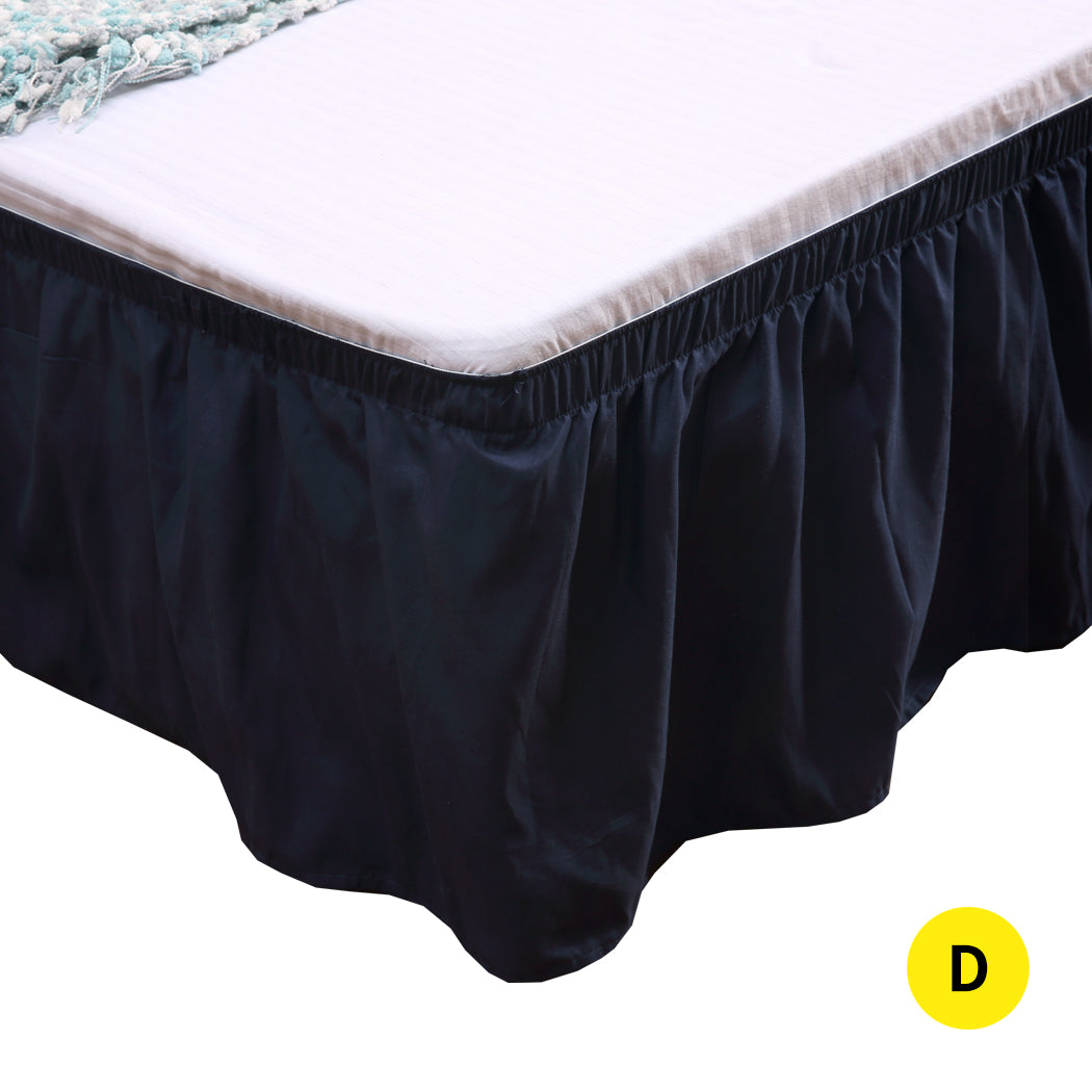 DreamZ Ultra Soft Microfiber Elastic Bed Skirt in Double Size in Navy Colour