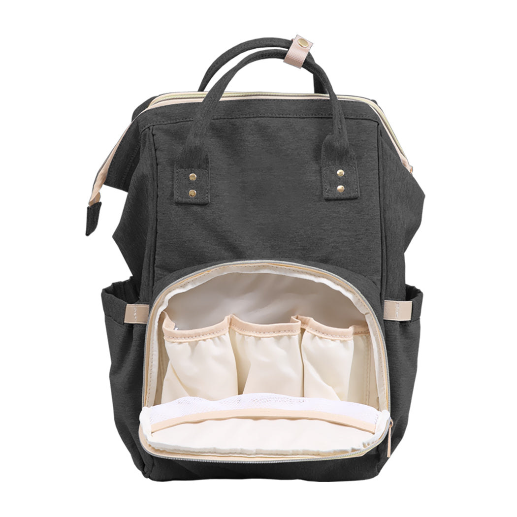 Waterproof Mummy Nappy Diaper Bag Baby Travel Changing Nursing Backpack Black