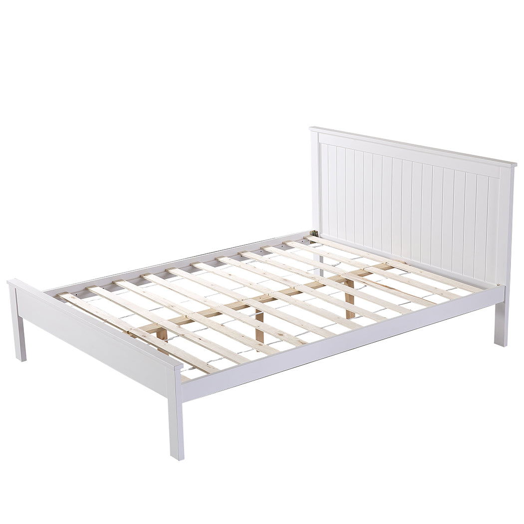 Levede Premium Pine Wood Kids Children Bed Frame Mattress Platform Double Size