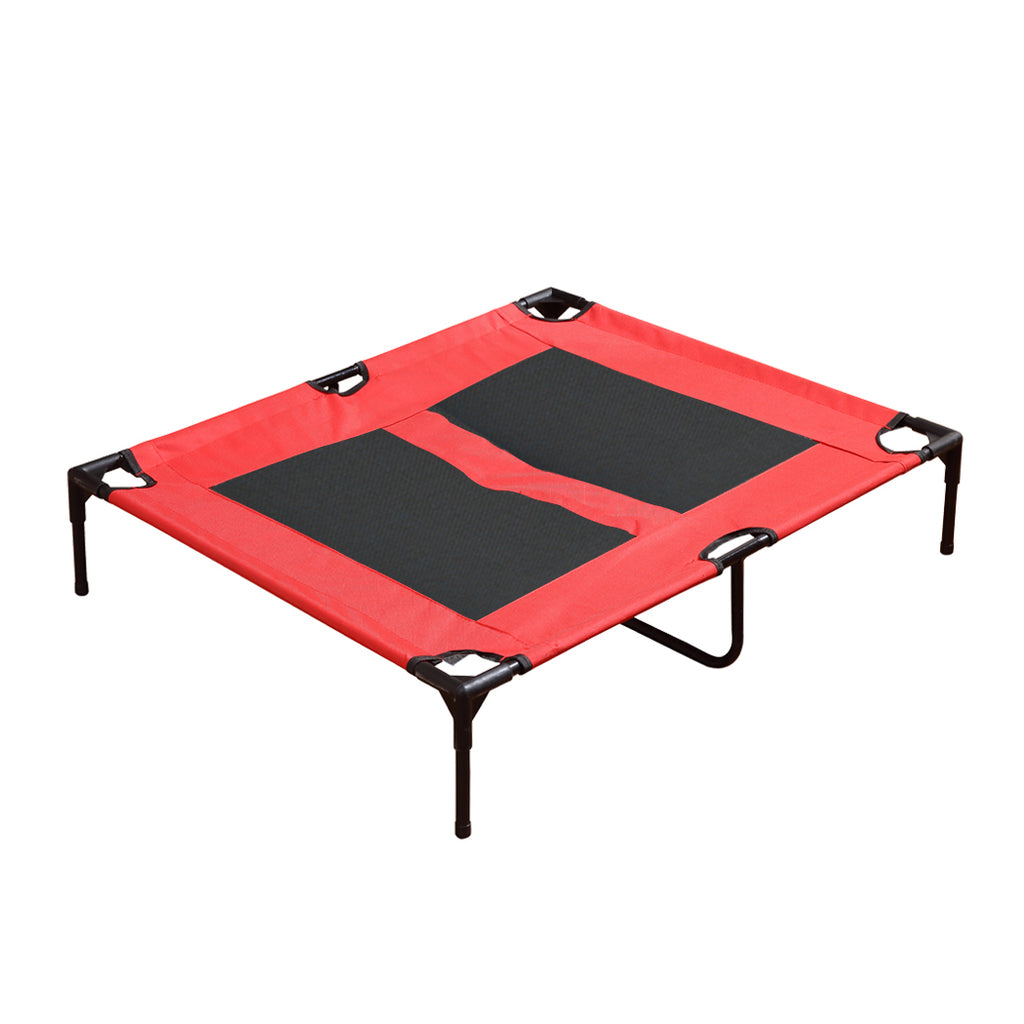 PaWz Heavy Duty Pet Bed Trampoline Dog Puppy Cat Hammock Mesh  Canvas L Red