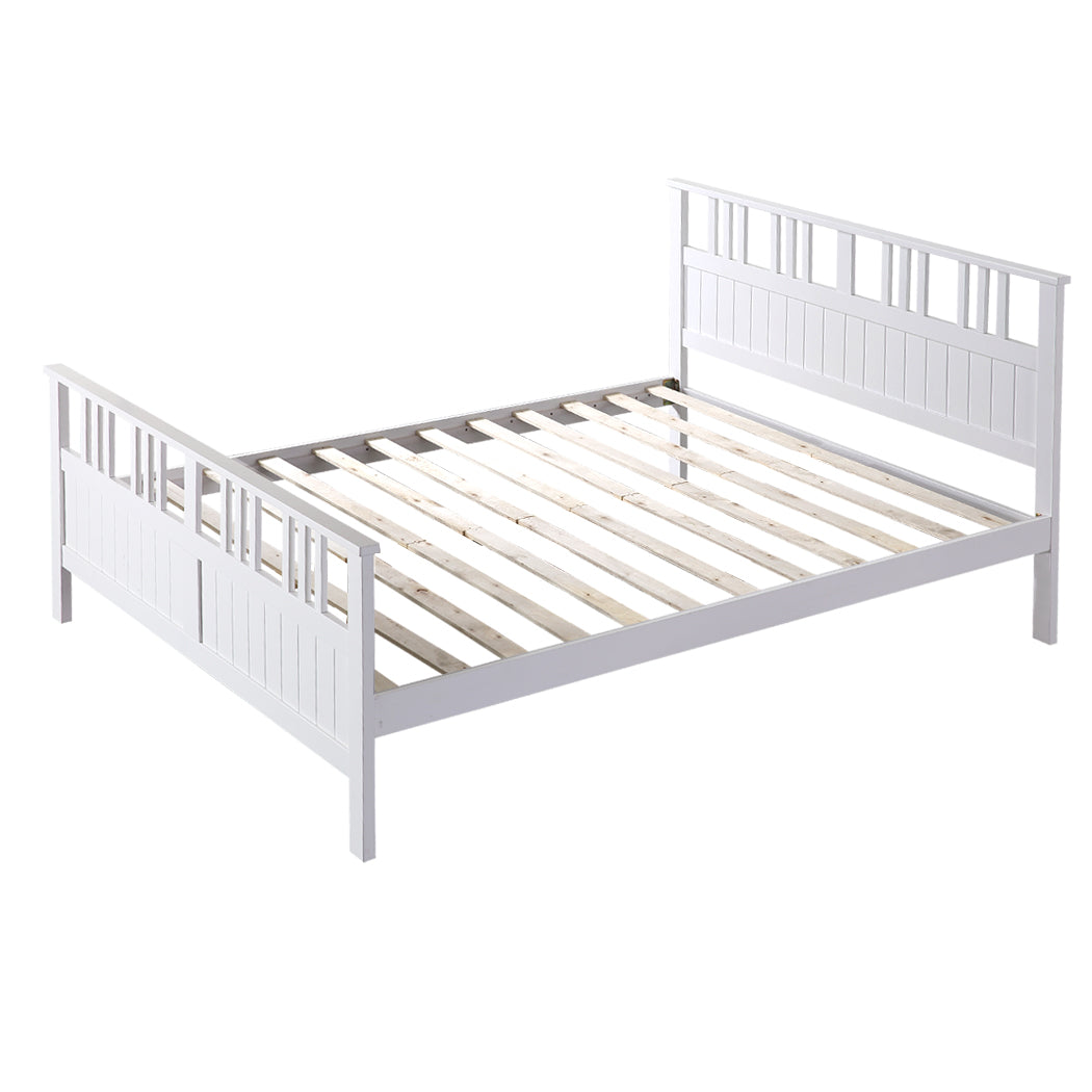 Levede Premium Pine Wood Kids Children Bed Frame Mattress Platform Single Size