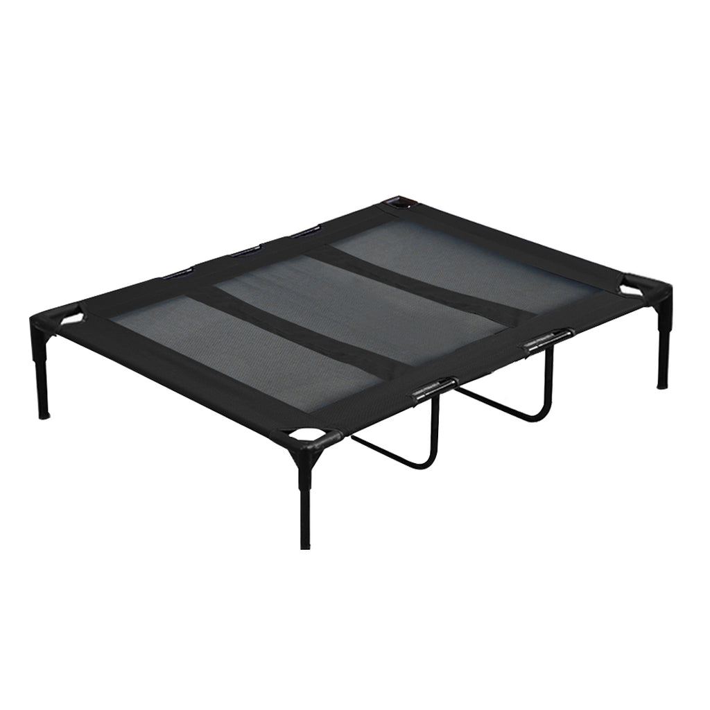 PaWz Heavy Duty Pet Bed Trampoline Dog Puppy Cat Hammock Mesh  Canvas XL Black