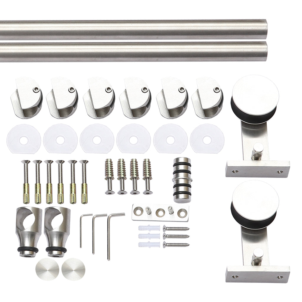 3M Antique Classic Style Single Sliding Barn Door Hardware Track Roller Kit