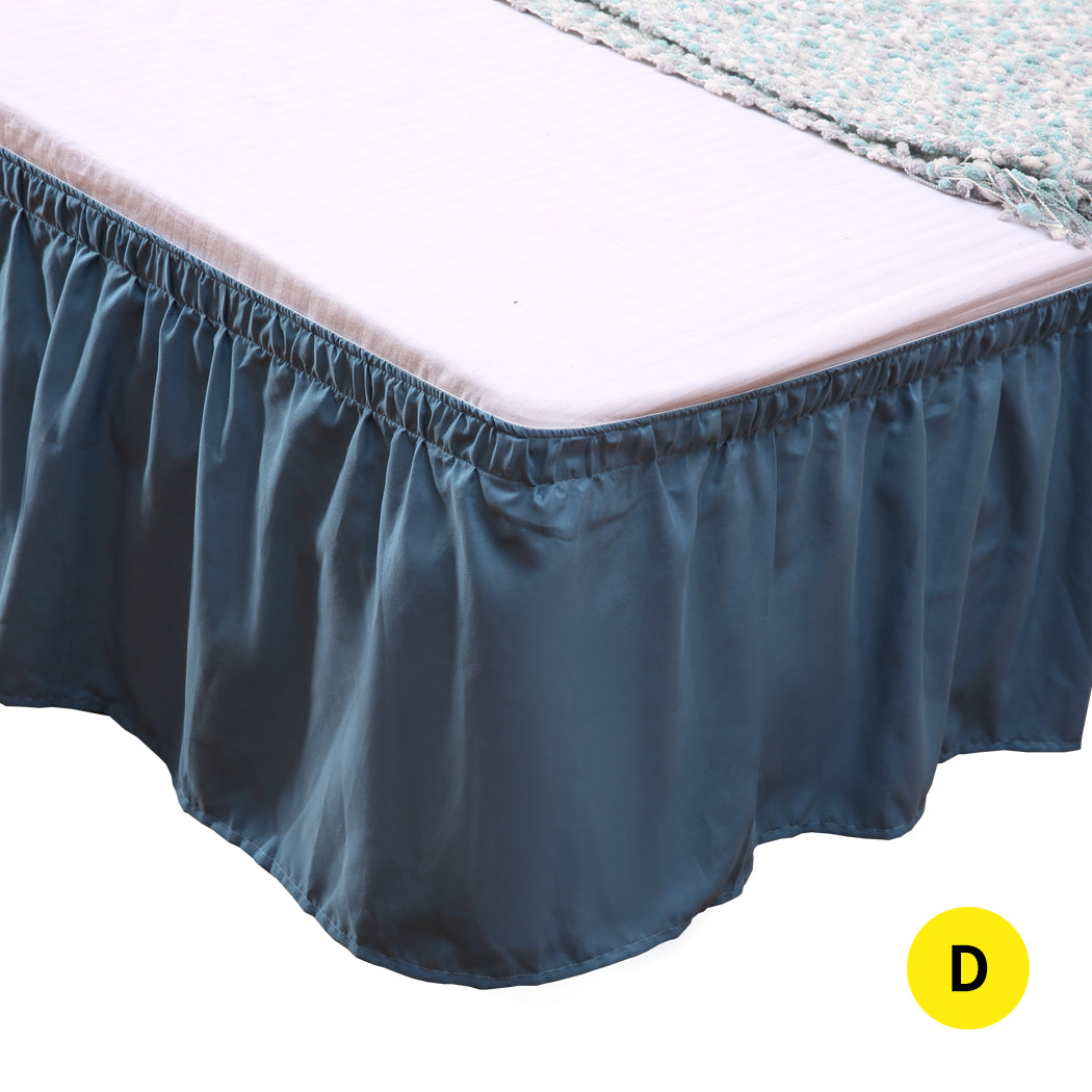 DreamZ Ultra Soft Microfiber Elastic Bed Skirt in Double Size Turquoise Colour