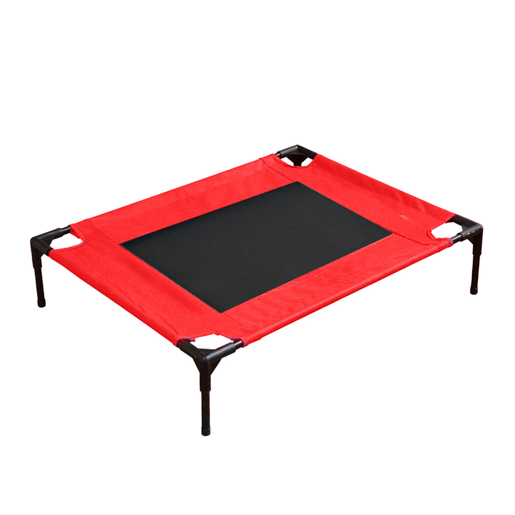 PaWz Heavy Duty Pet Bed Trampoline Dog Puppy Cat Hammock Mesh  Canvas M Red