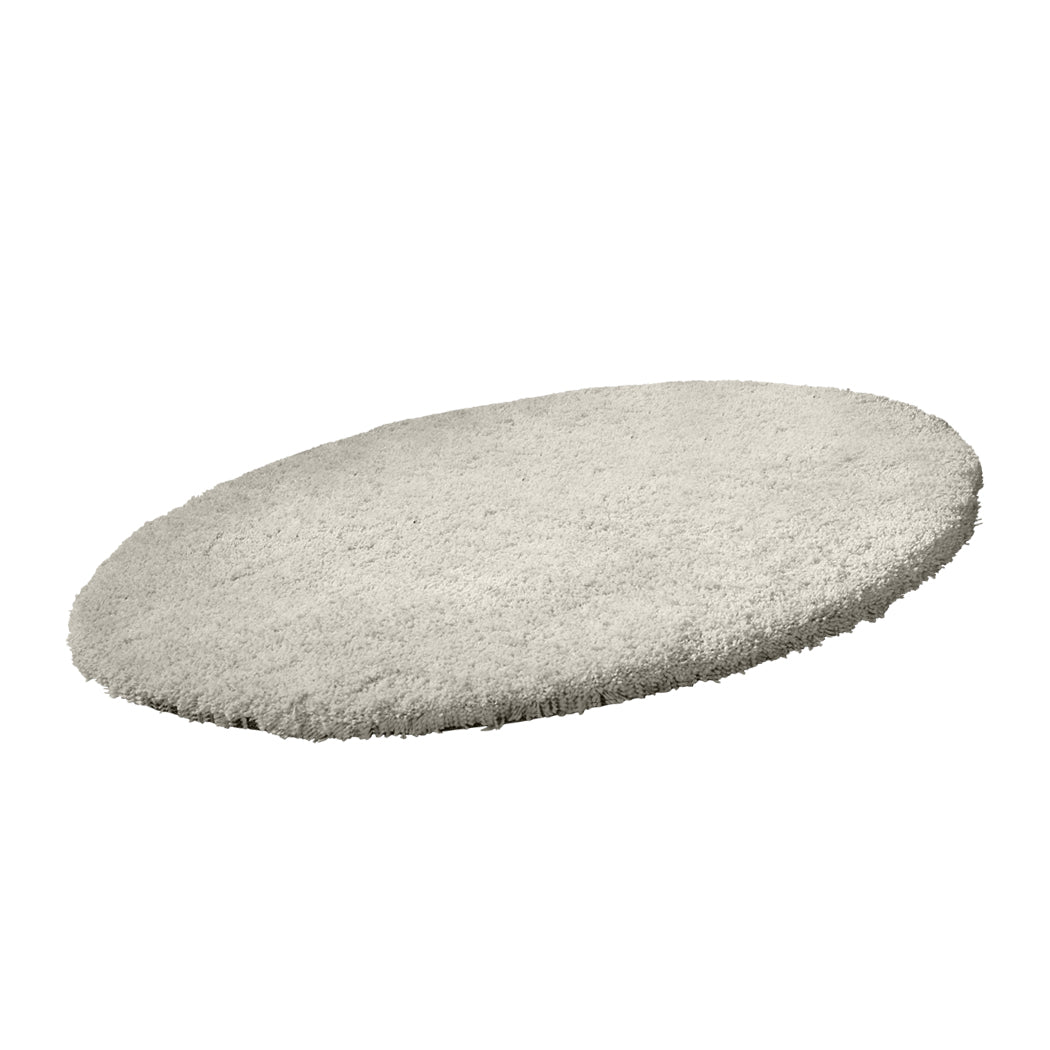 Ultra Soft Anti Slip Round Plush Shaggy Floor Rug Carpet 120cm Diameter Beige