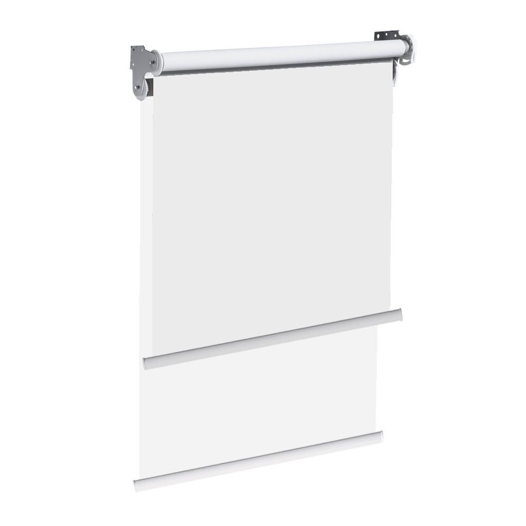 Modern Day/Night Double Roller Blinds Commercial Quality 210x210cm White White