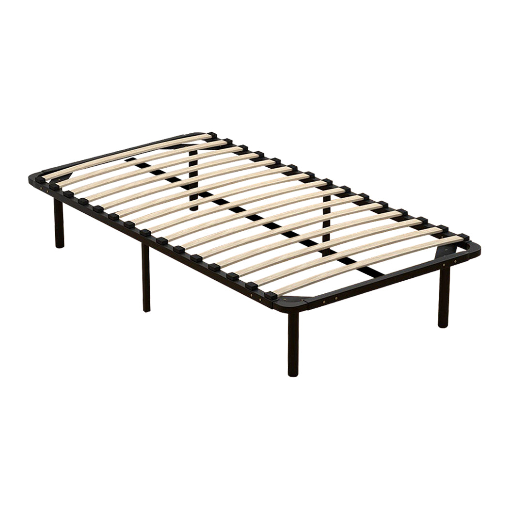 Levede Metal Bed Frame Mattress Base with Timber Slats Air BnB Single Size