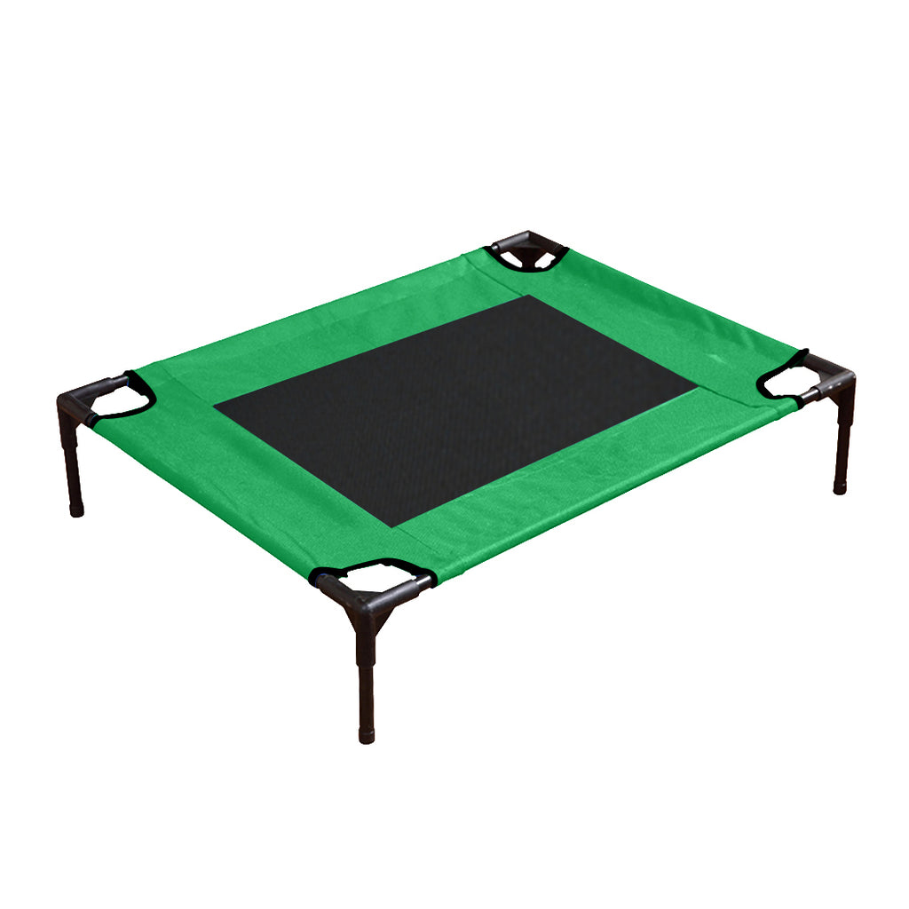 PaWz Heavy Duty Pet Bed Trampoline Dog Puppy Cat Hammock Mesh  Canvas M Green