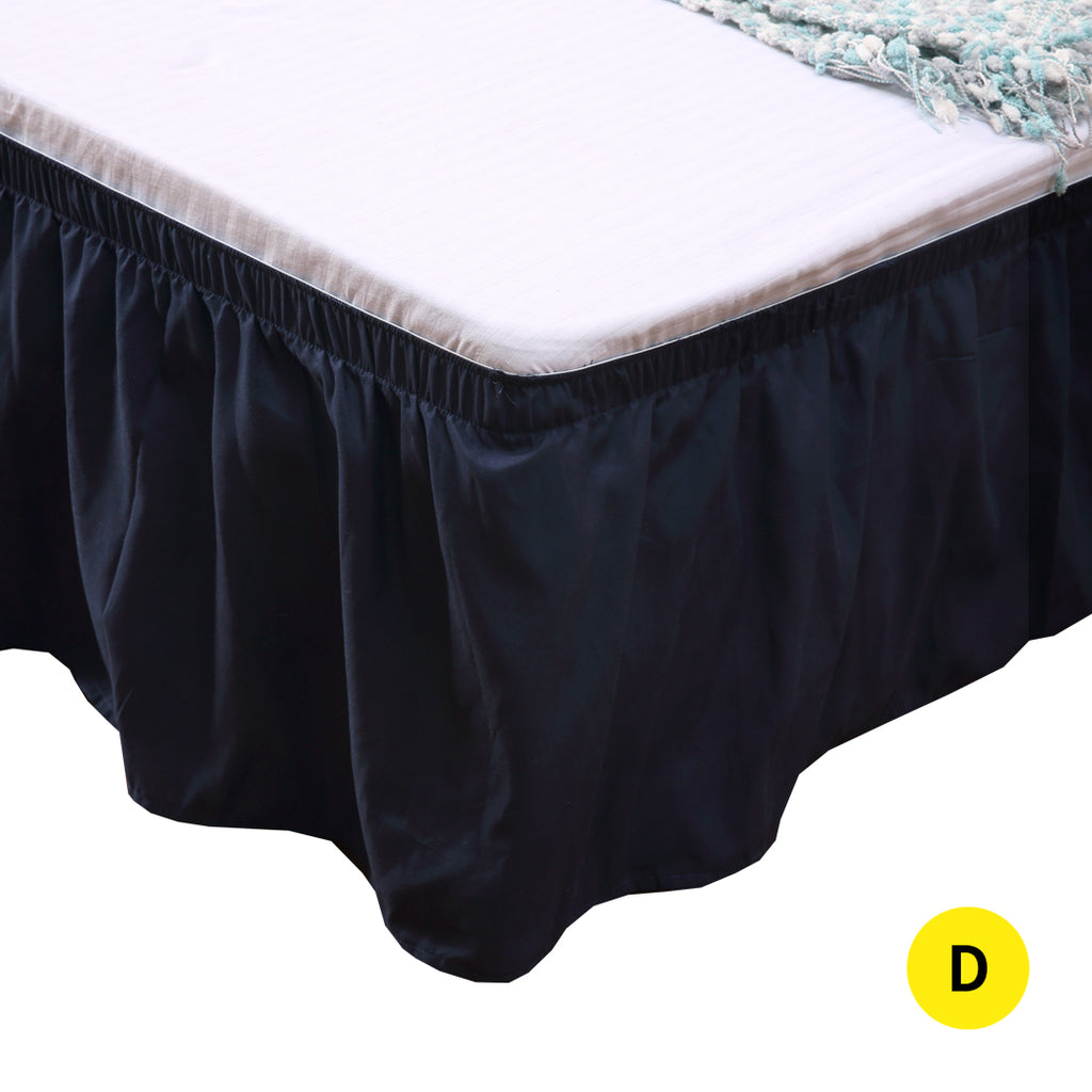 DreamZ Ultra Soft Microfiber Elastic Bed Skirt in Double Size in Navy Colour