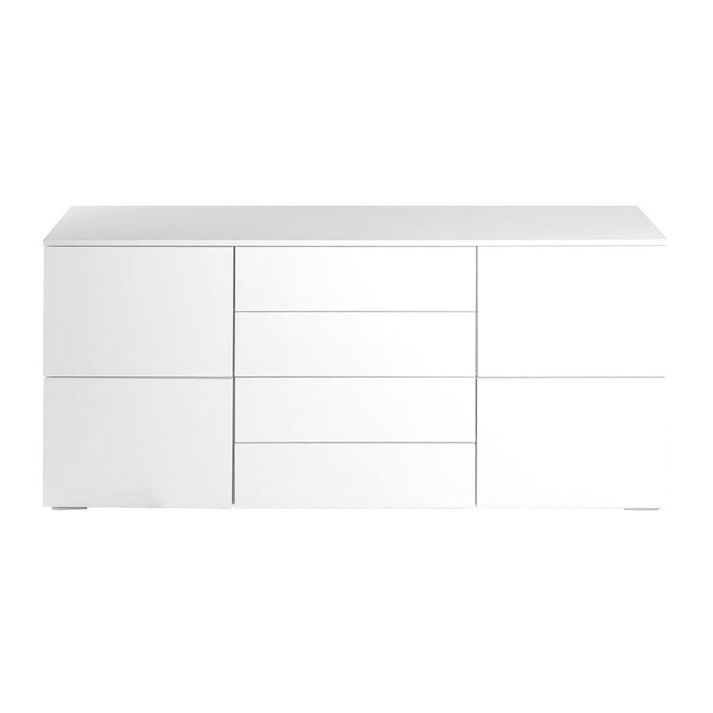 Levede Buffet Sideboard Cabinet Storage Modern High Gloss Cupboard Drawers White 150cm