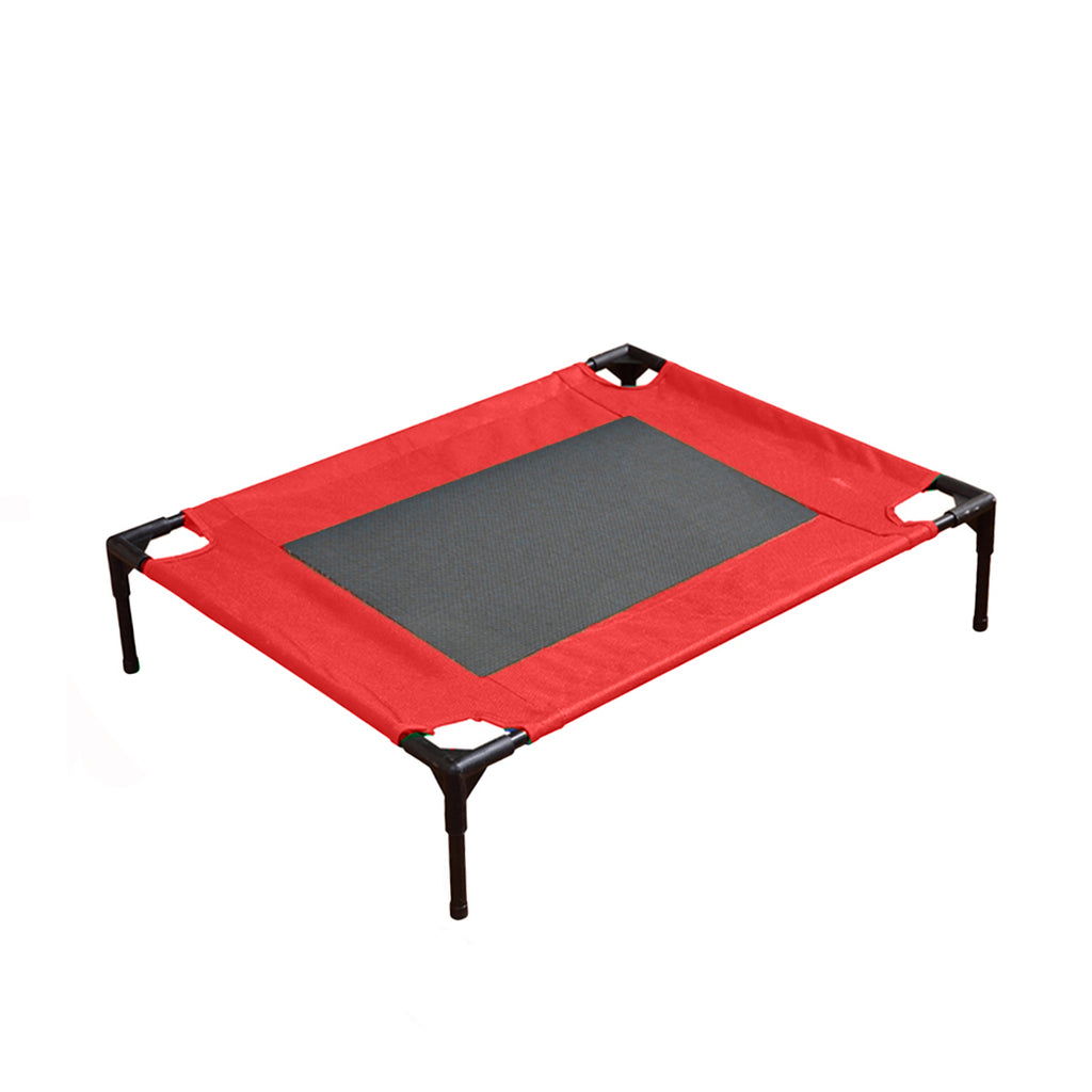 PaWz Heavy Duty Pet Bed Trampoline Dog Puppy Cat Hammock Mesh  Canvas S Red