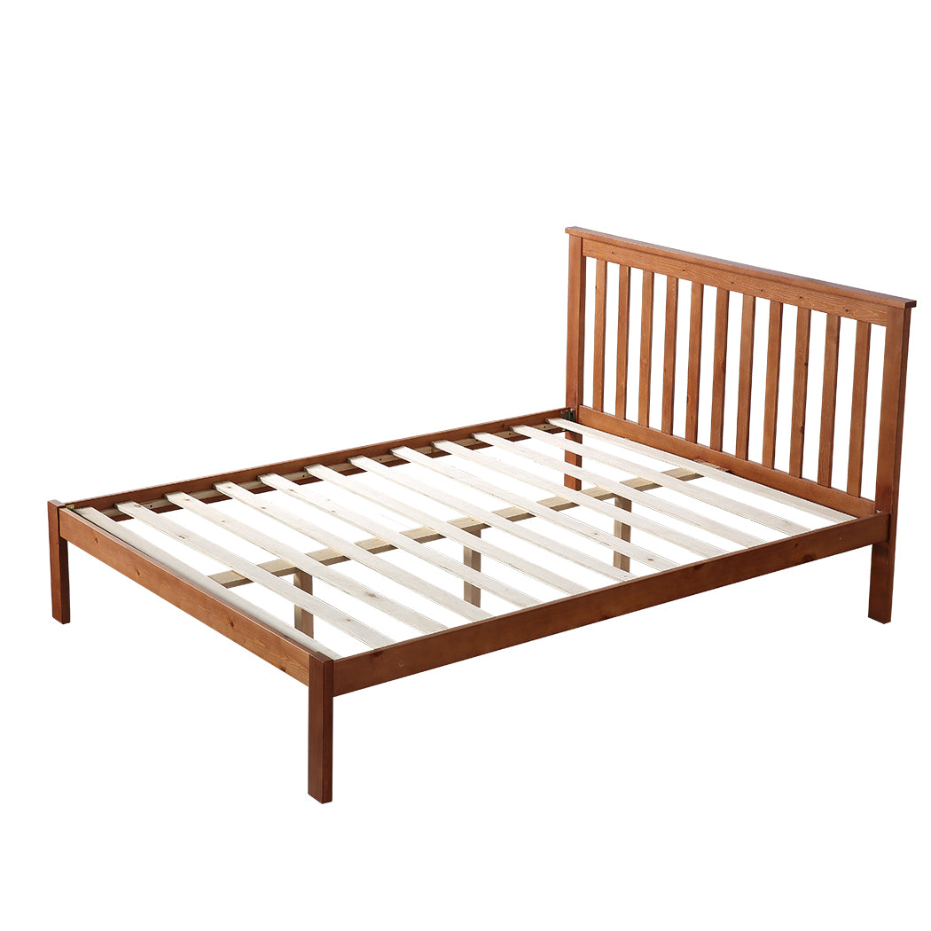 Levede Premium Pine Wood Kids Children Bed Frame Mattress Platform Double Size