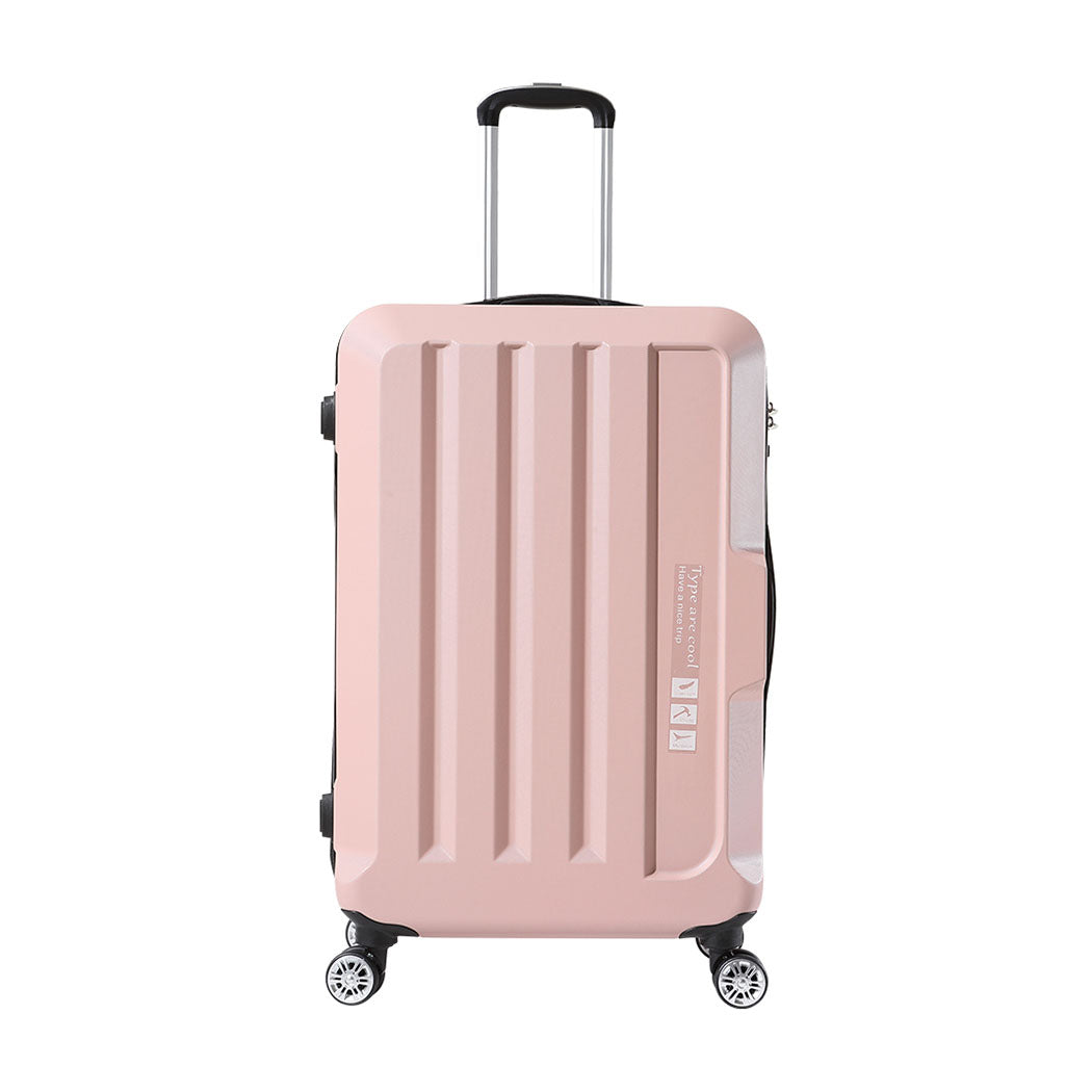 3pcs Luggage Sets Travel Hard Case Lightweight Suitcase TSA lock Pink