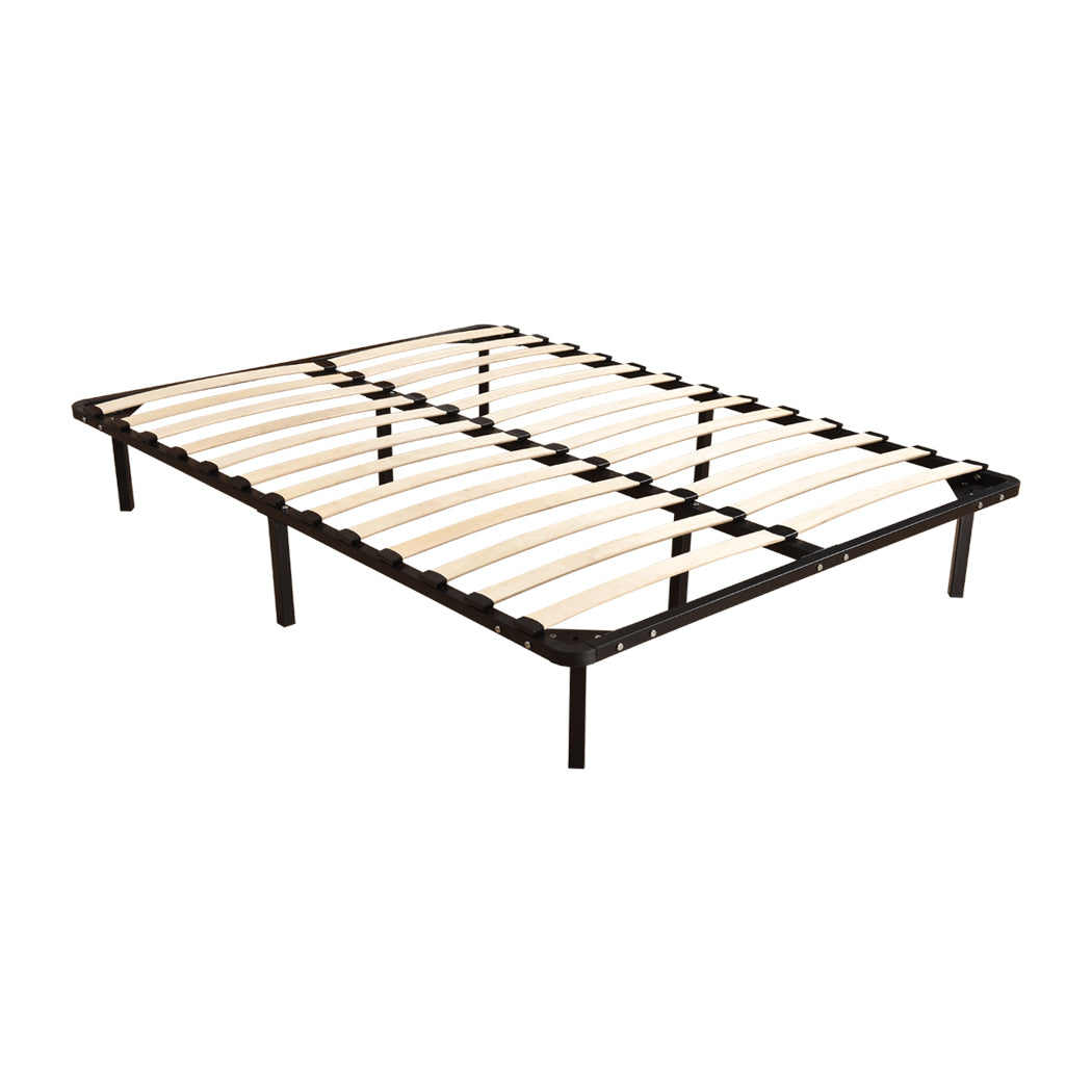 Levede Metal Bed Frame Mattress Base with Timber Slats Air BnB King Size