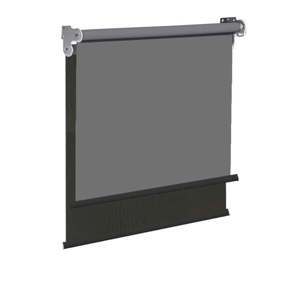 Modern Day/Night Double Roller Blind Commercial Quality 150x210cm Charcoal Black