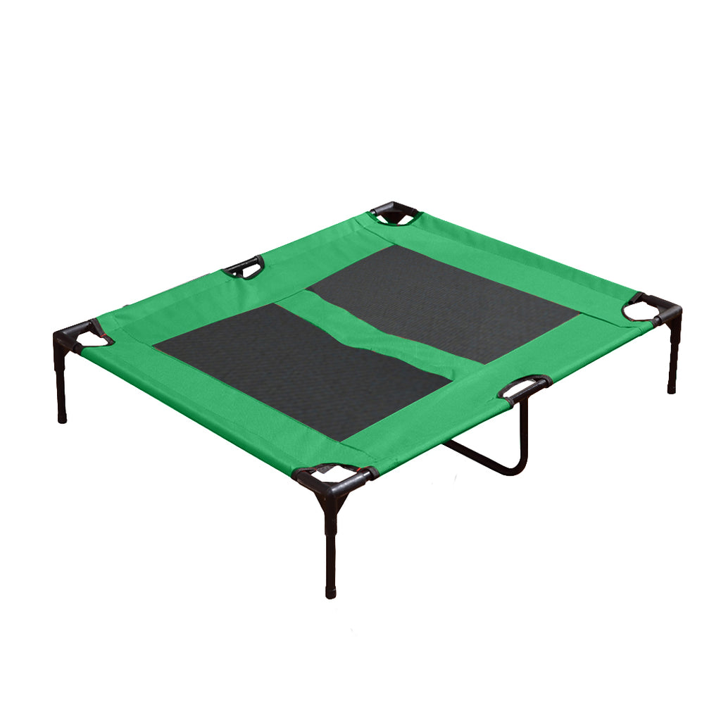 PaWz Heavy Duty Pet Bed Trampoline Dog Puppy Cat Hammock Mesh  Canvas L Green