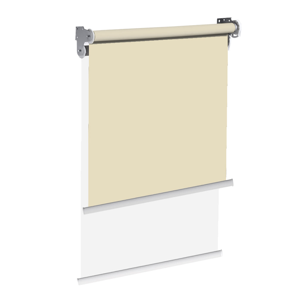 Modern Day/Night Double Roller Blinds Commercial Quality 180x210cm Cream White