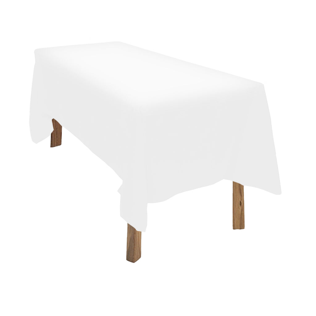 Tablecloths Wedding Tablecloth Rectangle Square Event Fitted Table Cloth White