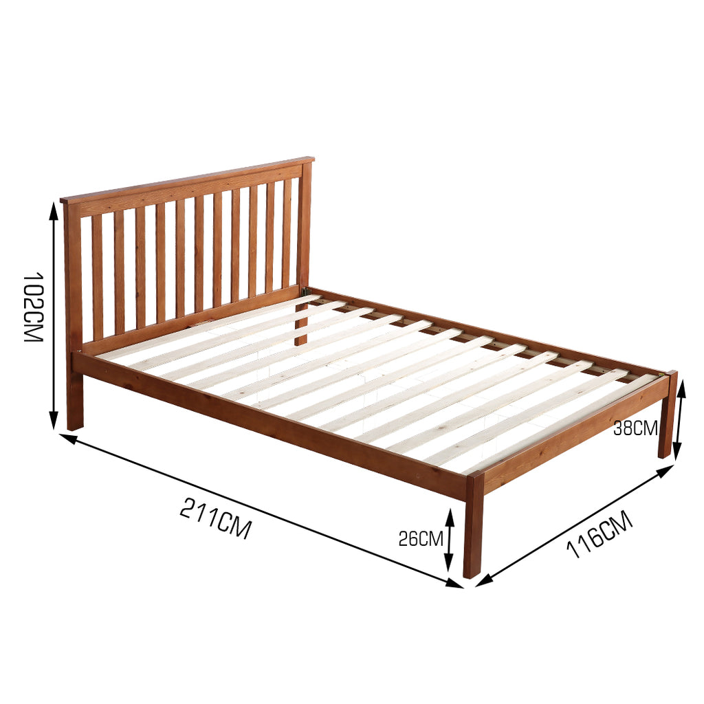 Levede Pine Wood Kids Children Bed Frame Mattress Platform Base King Single Size
