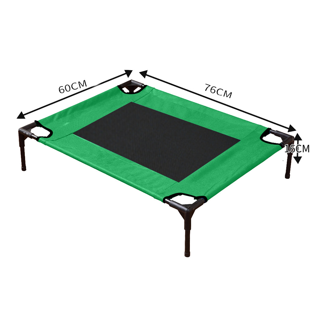 PaWz Heavy Duty Pet Bed Trampoline Dog Puppy Cat Hammock Mesh  Canvas M Green