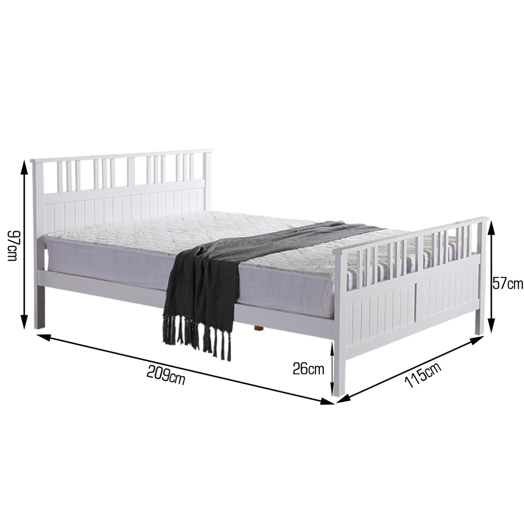 Levede Pine Wood Kids Children Bed Frame Mattress Platform Base King Single Size