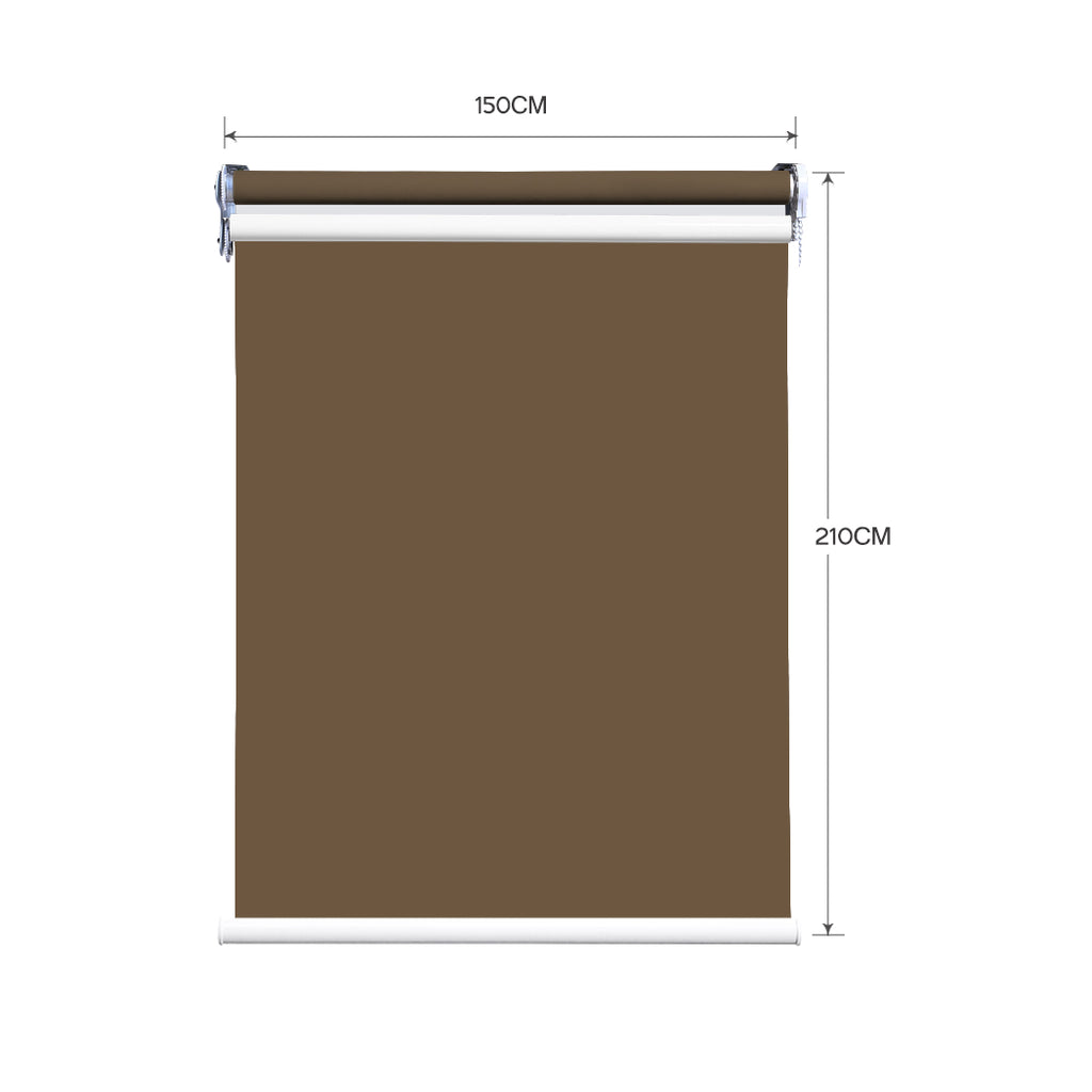 Modern Day/Night Double Roller Blinds Commercial Quality 150x210cm All White