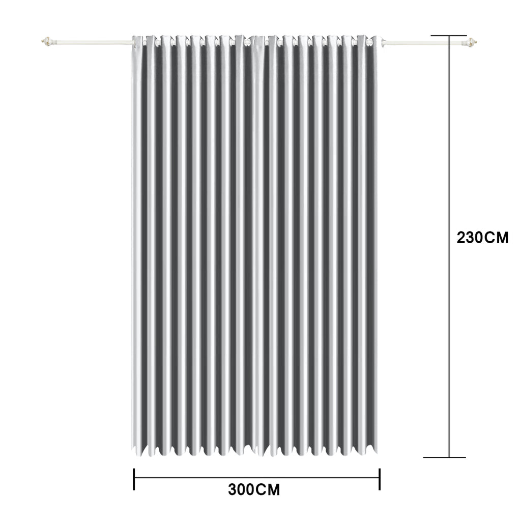 Deluxe Blockout Curtain 3 Layers Eyelet Pure Fabric Room Darkening Single Pannel