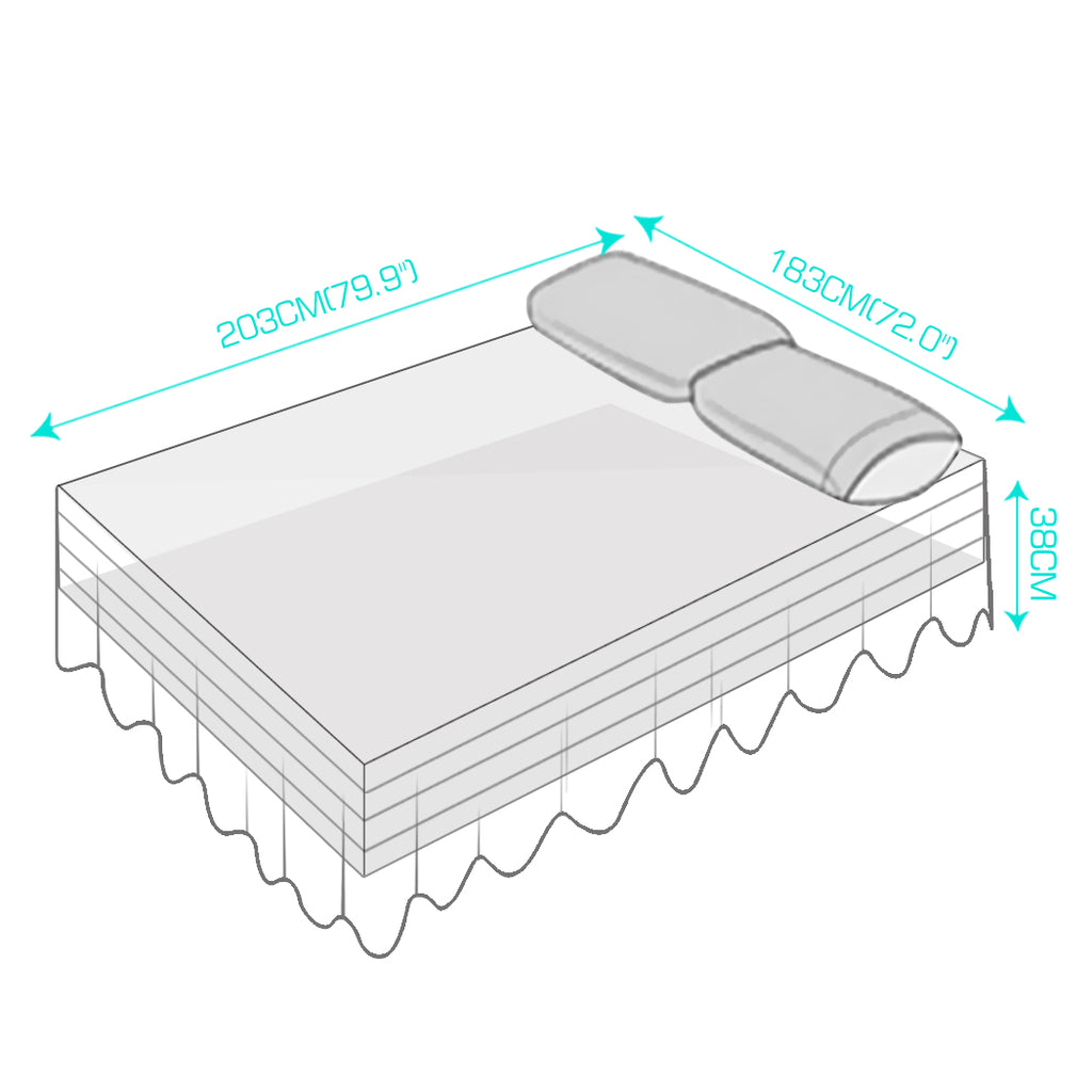 DreamZ Ultra Soft Microfiber Elastic Bed Skirt in King Size in Turquoise Colour