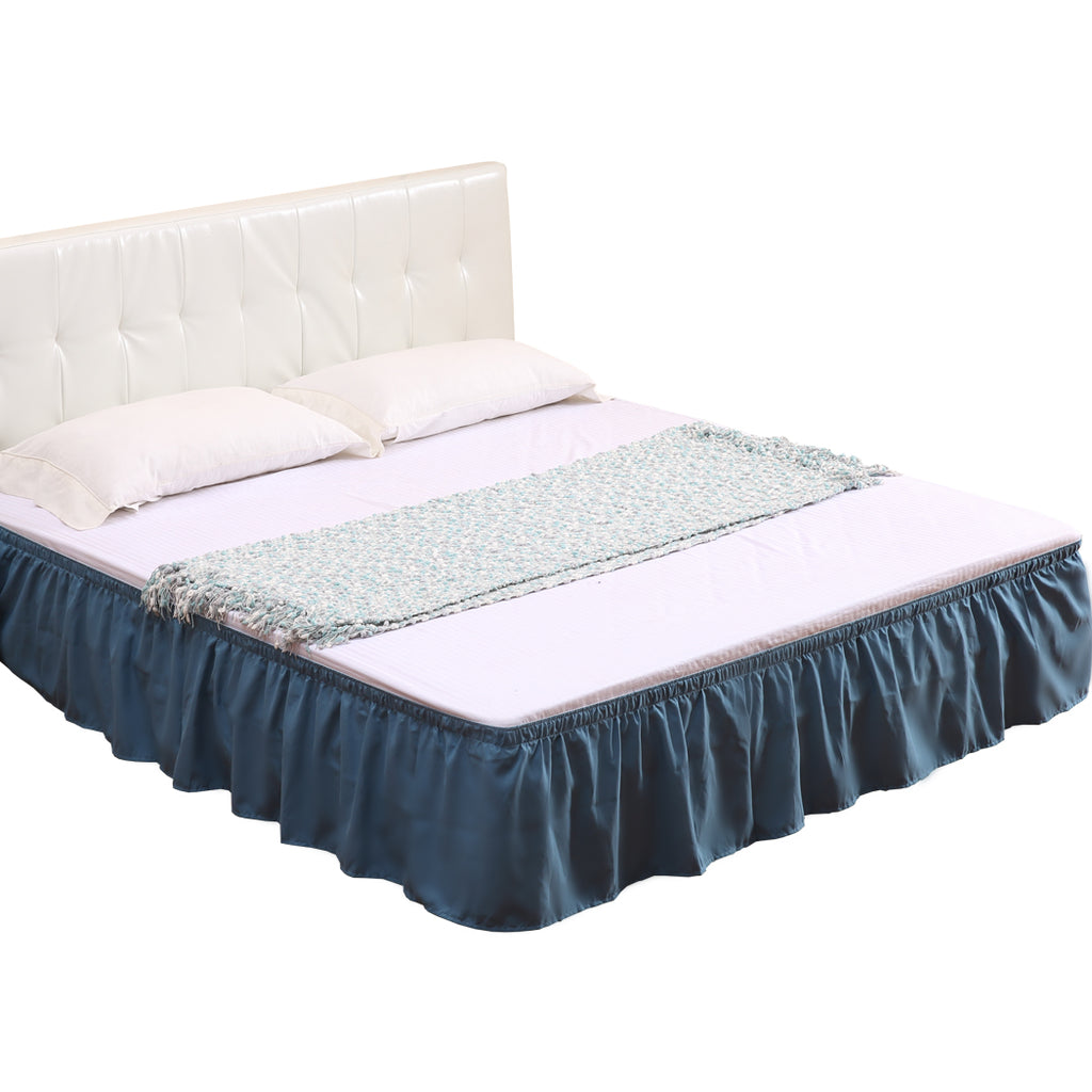 DreamZ Ultra Soft Microfiber Elastic Bed Skirt in King Size in Turquoise Colour