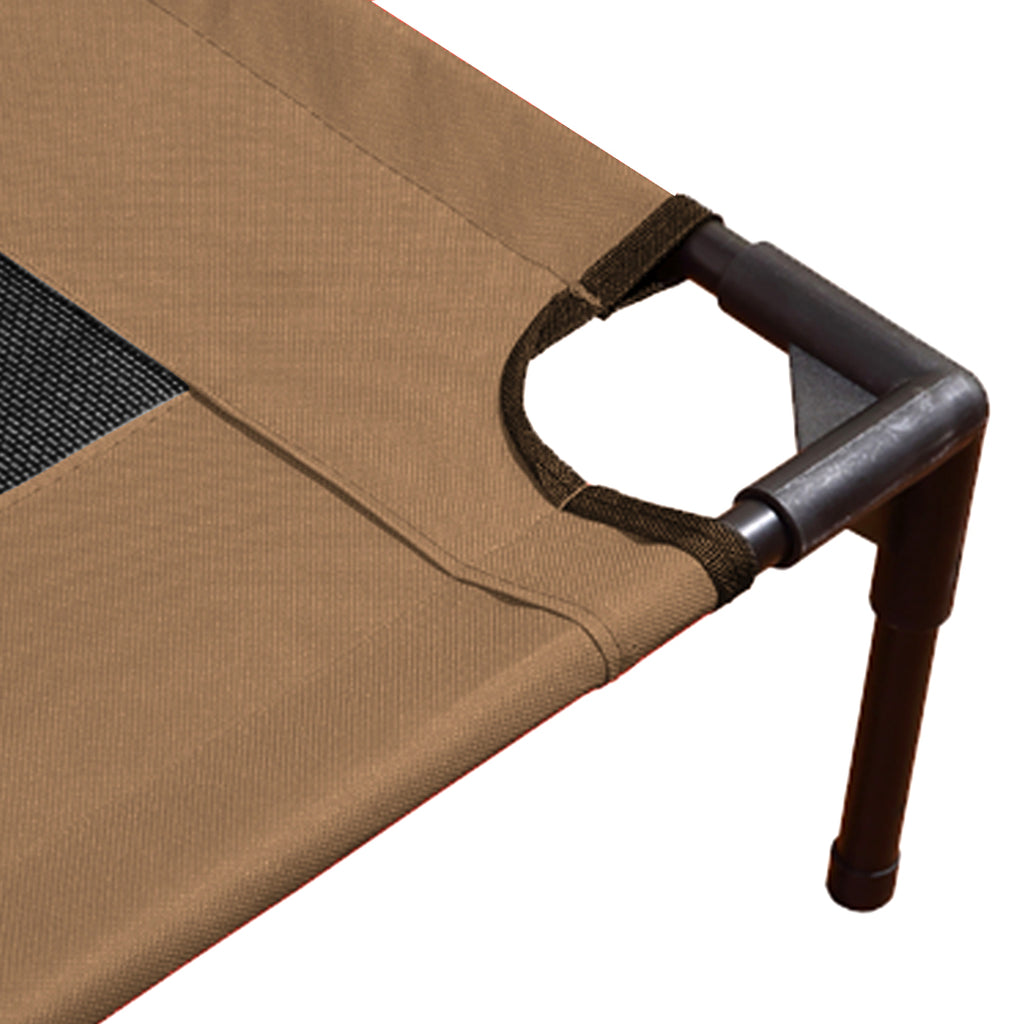 PaWz Heavy Duty Pet Bed Trampoline Dog Puppy Cat Hammock Mesh  Canvas XL Tan