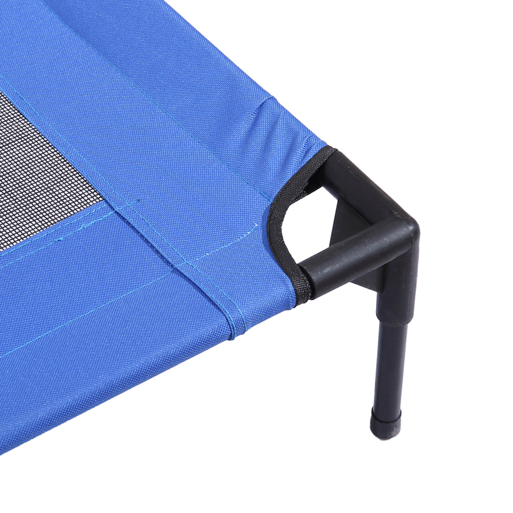 PaWz Heavy Duty Pet Bed Trampoline Dog Puppy Cat Hammock Mesh  Canvas M Blue