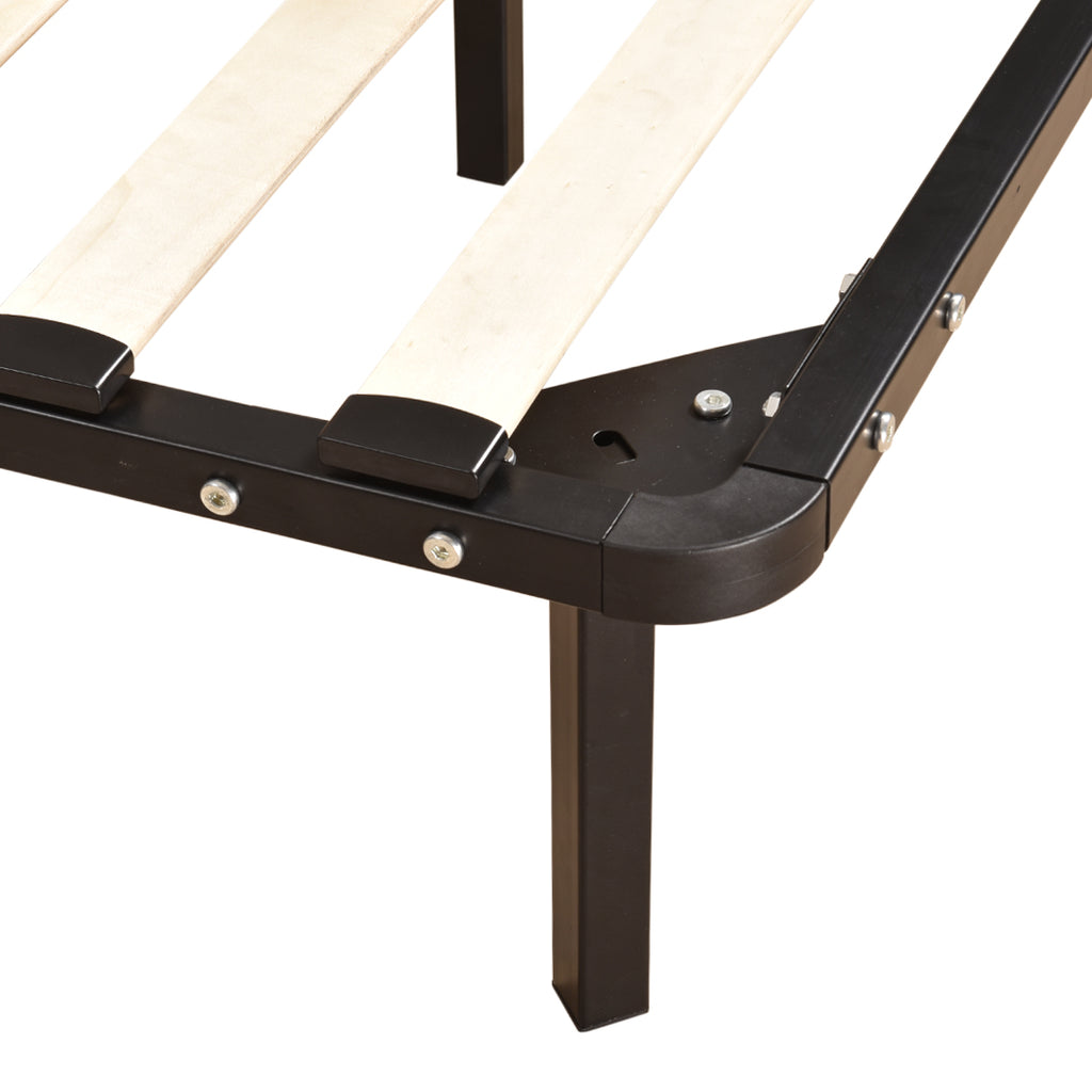 Levede Metal Bed Frame Mattress Base with Timber Slats Air BnB Super King Size