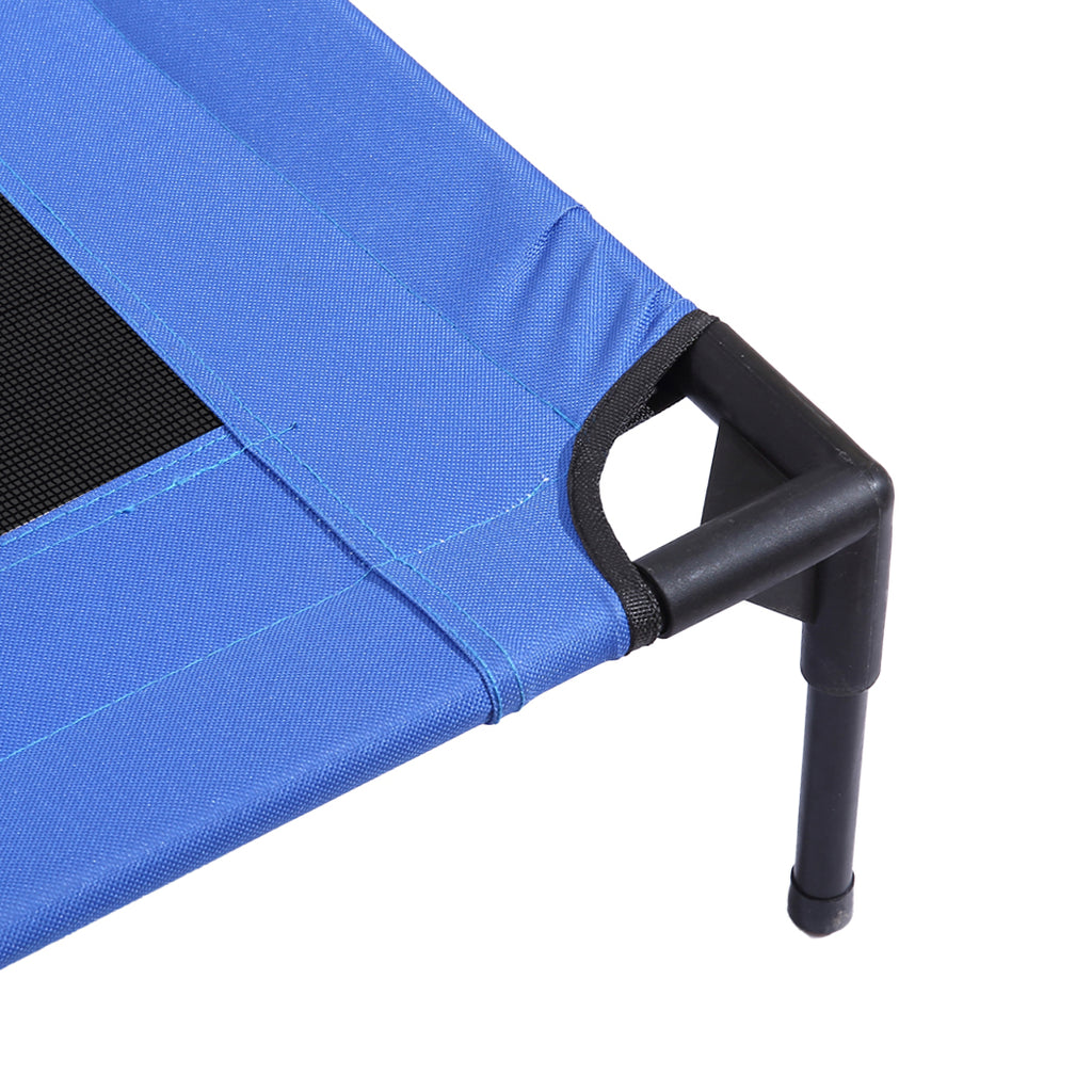 PaWz Heavy Duty Pet Bed Trampoline Dog Puppy Cat Hammock Mesh  Canvas L Blue
