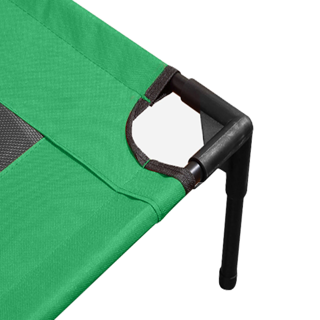 PaWz Heavy Duty Pet Bed Trampoline Dog Puppy Cat Hammock Mesh  Canvas L Green