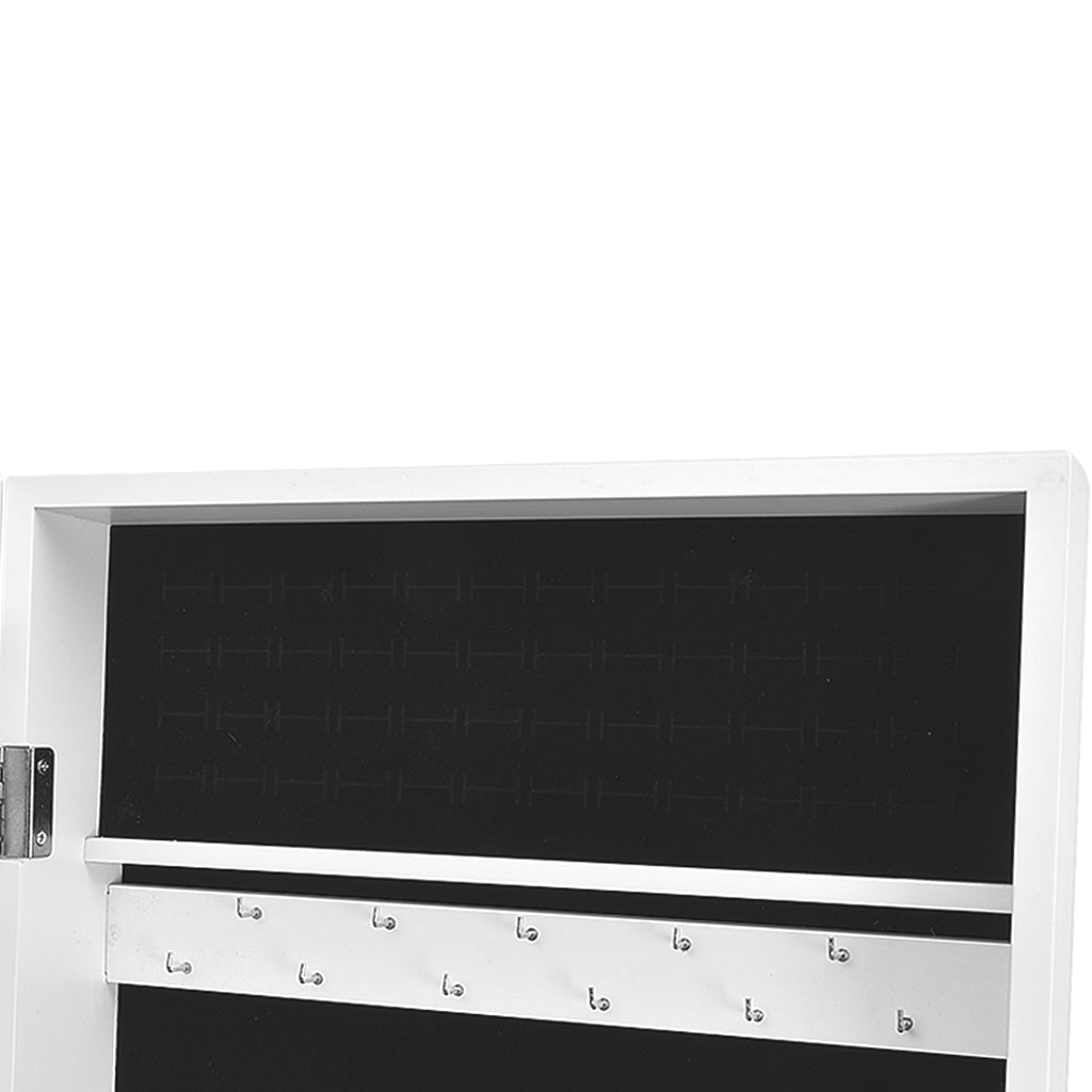 Levede Dual Use Mirrored Jewellery Dressing Cabinet in White Colour