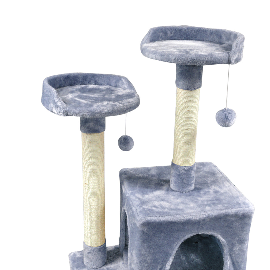 PaWz 1.7M Cat Scratching Post Tree Gym House Condo Furniture Scratcher Wood Grey