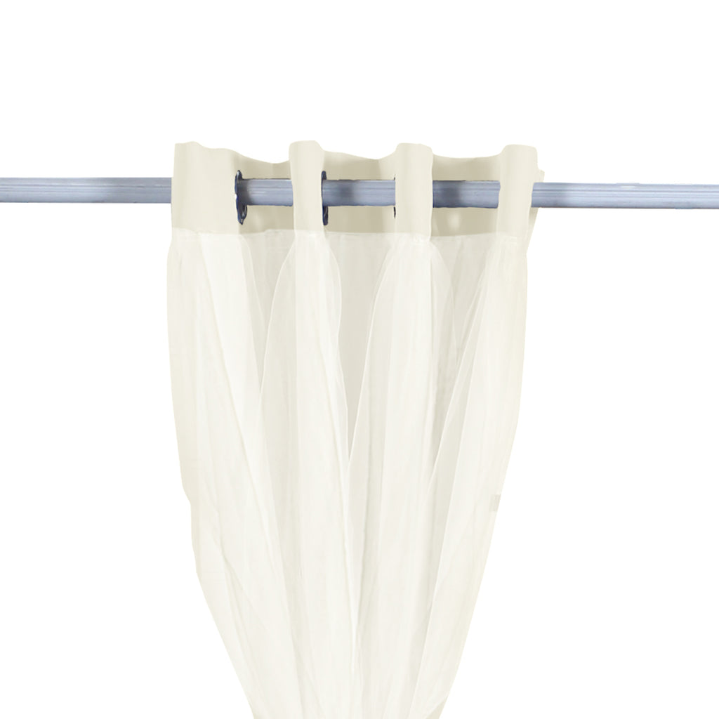 2x Blockout Curtains Panels 3 Layers with Gauze Room Darkening 140x213cm Sand