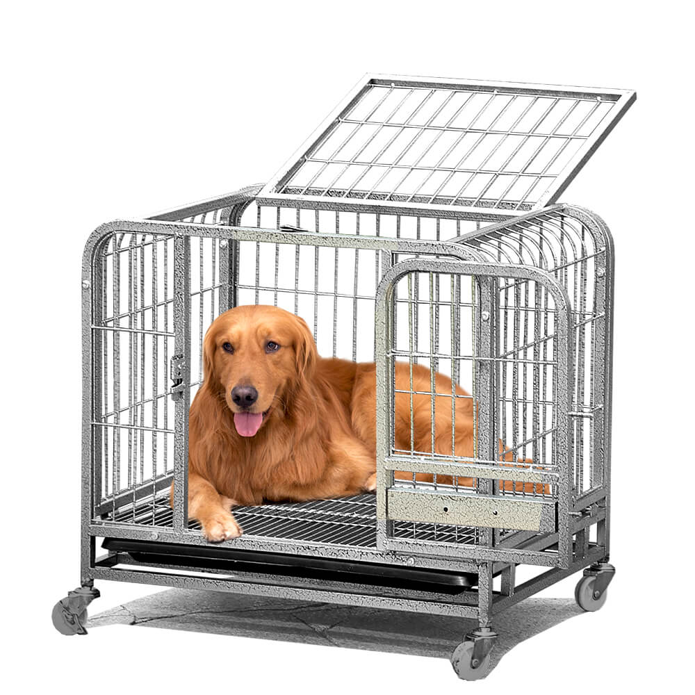 PaWz Portable Dog Pet Cage Puppy Playpen Collapsible Kennel Wheels