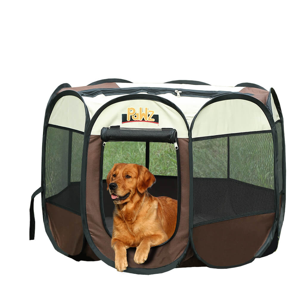 PaWz Dog Playpen Pet Play Pens Foldable Panel Tent Cage Portable Puppy Crate 30"