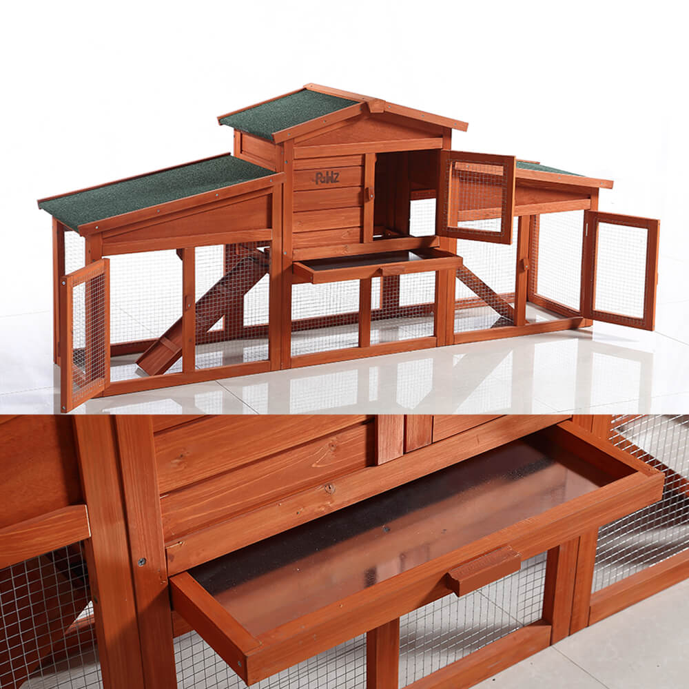 PaWz Wooden Rabbit Hutch Chicken Hen Chock House Run Runs Coop Guinea Pig Cage